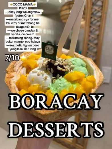 Desserts we tried in Bora! 🏝️ #boracay #boracayisland #foodrecommendation #dessertsrecommendations #boracayphilippines 