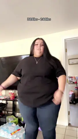 March 23’ - April 24’  My biggest size in jeans was a 28 now im a size 14-16 and my shirts used to be 4x now im and xl i literally lost a person ( 150lbs) its such a unsurreal moment#gastricbypass #weightloss #plussize #hispanic #viral #fyp #foryourpage #viral  