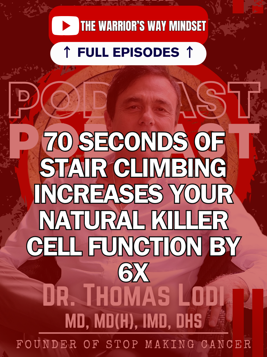 70 seconds of stair climbing increases your natural killer cell function by 6x! @drthomaslodi #MensHealth  #StairClimbing  #FitnessMotivation  #HealthBenefits  #NaturalKillerCells  #ExerciseScience  #DrThomasLodi  #WarriorMindset  #HealthAndFitness  #BoostYourImmuneSystem  #FitnessGoals  #ExerciseRoutine  #HealthAwareness  #StayActive  #StairWorkout  #MensFitness  #WorkoutTips  #PhysicalHealth  #HealthyLifestyle  #GetStrong