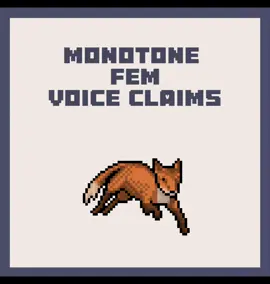 | MONOTONE FEM VOICE CLAIMS - #voiceclaims #ocvoiceclaim #drvoiceclaim #ocs #originalcharacter #dr #dreamreality #realityshifting #voiceclaim  - #fyp #foryou #fypシ #foryoupage  - #mai #avatarthelastairbender #atla #tigeress #kungfupanda #lucyloud #theloudhouse #priya #turningred 
