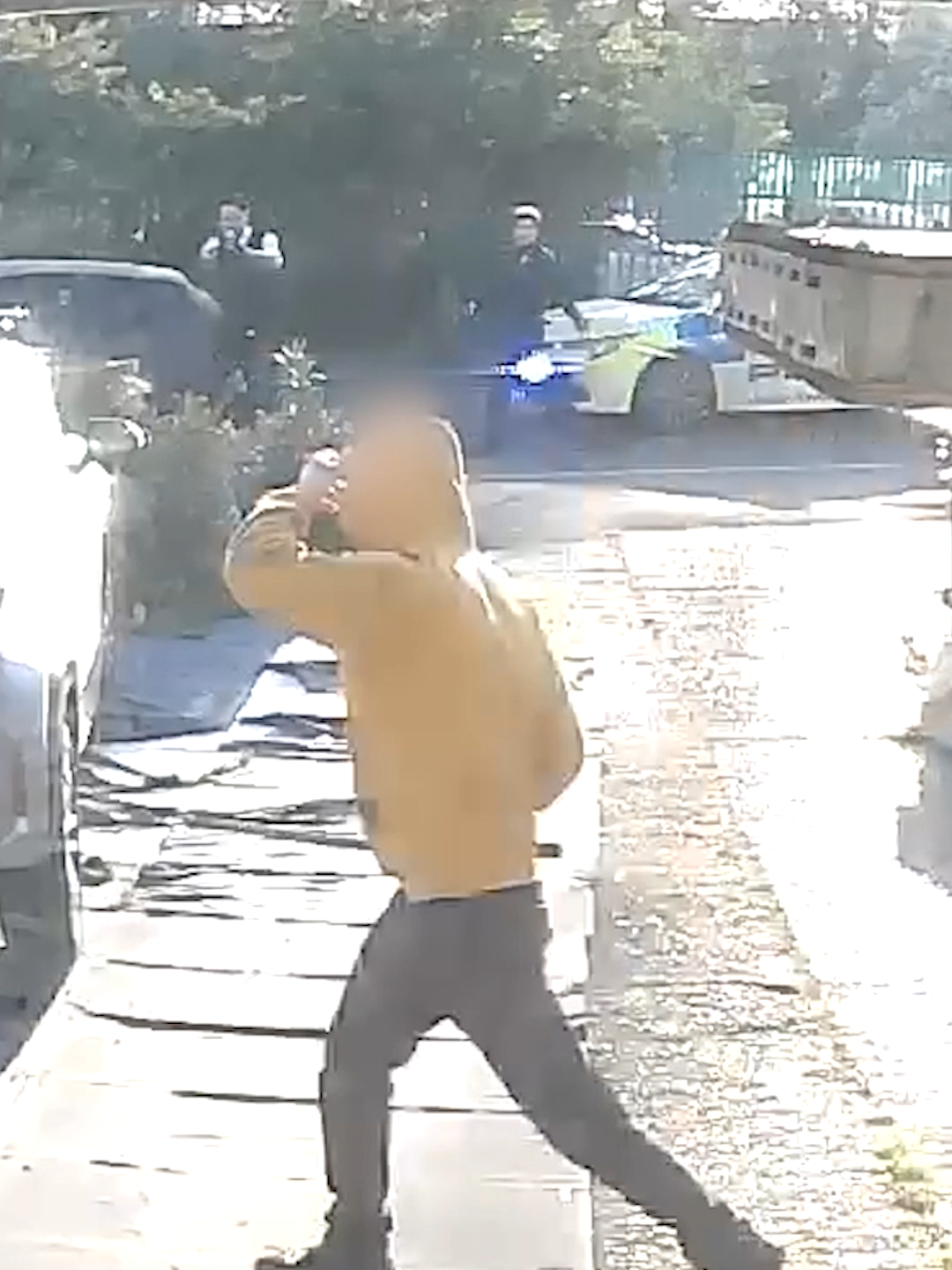 WATCH: The moment the alleged Hainault sword attacker is apprehended and tasered by police after a 14-year-old schoolboy is killed. #hainault#sword #attacker #attack #attacks #london #knifecrime #metpolice #cctv #talk #fyp #foryou #foryoupage