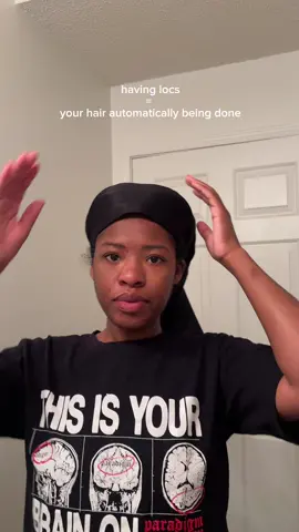 idk who needs to hear this but baby you do NOT need a retwist or a style to consider your hair “done”. Locs are done in their natural form.  However, here is a very quick style that I loveee. Literally takes less than 2 minutes. Idk why but I like 1 ponytail more than 2 lol.  #marleamarshey #loctalk #locroutine #locmaintenance #noretwistlocstyles #noretwist #starterlocsjourney #locjourney #combcoilstarters #locshrinkage 