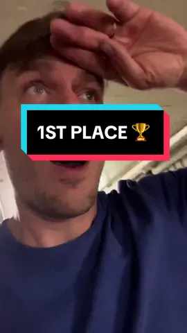 1ST PLACE (a NAIL BITER!!!) . . #redpants #financebro #nailbiter 