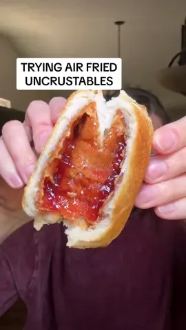 Replying to @_johnnyamerica have you tried air frying an uncrustables? 👀 #uncrustables #greatvalue #smuckers #pbandj #peanutbutterjelly #airfryer #airfried #airfryerrecipes #airfryerhack #foodhack #sandwich #fairfood #potatochips #viralfood #tastetest #snackreview #crispy #morganchomps 