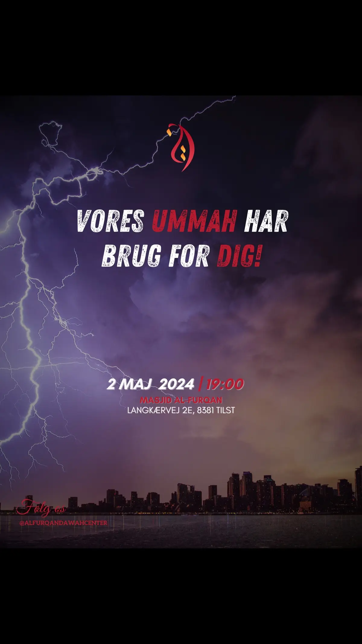 TORSDAGS FOREDRAG Denne uges overskrift:  “VORES UMMAH HAR BRUG FOR DIG” Adresse: Langkærvej 2E, 8381, Tilst. Åbent for både mænd og kvinder Dansk tale🎙 Vores Ummah har brug for dig kære bror og beærede søster! Det er et ansvar som vi sammen bærer på vores skuldre. Vi har brug for forbilleder i dag, som kan viderebringe denne Deen, og opretholde den i samfundet! - Vores Ummah har brug for dig! Vi glæder os til at se dig😃 Tag en bror/søster med under armen og drag mod Allahs ﷻ hus, hvor vi in shaa Allah vil få forhøjet vores Imaan. Har du endnu ikke set de forrige foredrag, klik på linket her eller i vores bio og opnå nyttig læring👇 https://www.youtube.com/channel/UCRiQEIml0M9k41LK3N4_M7w Spred budskabet! Følg os på de sociale medier: @alfurqan_dawahcenter 