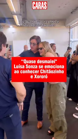 Luísa Sonza publicou em suas redes sociais nesta segunda-feira (29), o momento em que encontrou a dupla sertaneja Chitãozinho e Xororó, da qual é fã. 