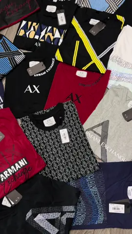 Playeras de diferentes marcas como Armani, Hugo, psycho bunny, coach, carolina Herrera, etc. #distribuidor #playera #hugoboss #psychobunny #playeramayoreo #mayoreopremium22 #mayoreo #tiktok #paquetes #invierte #mayorista #invertir #ax #armaniexchange