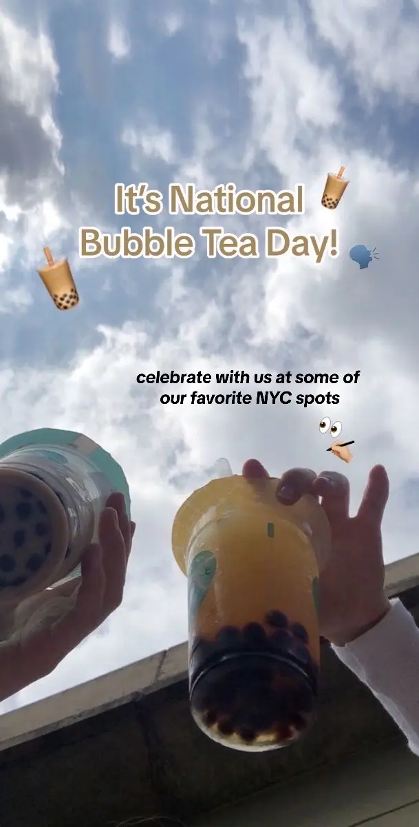 ahhh, the perfect day to grab ur ideal breakfast brunch lunch middaytreat dinner and dessert lineup 🧋🧋🧋🧋🧋 #nyc #bubbletea 
