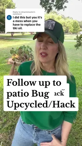 Follow up • How to Keep the Bugs Off Your Patio This Summer Hack & it Looks Pretty Too! Follow Up! 🦟 #patio #patiohack #bug #bughack #rework #reuse #upcycled #diylight #reuse #decorate #homehack  #upcycle #rework #DIY #thriftflip #homedecor #upcycling #upcycle  #diy #thriftflip #homedecor #upcycles #rework #upcycling #thriftflip  #organize #reuse #recycle #secondhandstyle  #transform #oldtonew #upcycleddesign  #makers  #upcyclersoftiktok  #patio #makersoftiktok  #upcycling  #sustainableliving #sustainsblestyle #planterhack #repurpose 