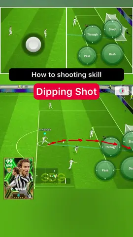 How to Shooting skill : Dipping shot ☠️by P. Nedved / #gdgefootball #efootball #efootball2024 #efootball2024mobile 