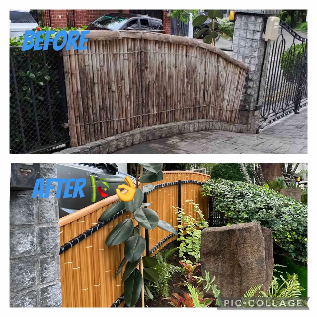 BEFORE: warped ,decayed and rotten old true bamboos . AFTER 👌- using our company’s PVC Bamboos with naturalle finish! Awesome! No more headache. Choose only from the ORIGINAL manufacturer, supplier snd installer of PVC bamboos - from Idmatic Trading (PVC Bamboos Philippines Inc ). website : pvcbamboos.com or contact 0917-885-3374 for more info. #goals  #pvcbamboosphilippines 