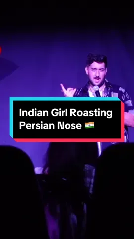 These indian people were going at it in the audience 😭😭😭 #fyp #indian #standupcomedy #adelaide #nose #persian 