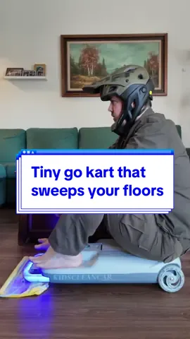 The KidsCleanCar is a delightful, tiny go kart that also kinda sorta sweeps your floors. #gokart #toys #CleanTok #Tech #techtok 