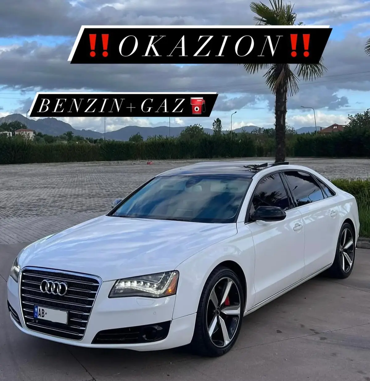 🔹Shitet AUDI A8L QUATTRO VITI 2012 4.2 Benzine / Gas 223 mije km originale me liber sherbimi IMPIANT GAZI I SAPO VENDOSUR ME VLERE 2500€ ME GARANCI 3 VITE KEYLESS GO START-STOP ENGINE ME BUTON DISTRONIC PLUS LINE ASIST (RADAR) QE RUAN VIJAT E BARDHA • DRIVING SELECT- AUTO- COMFORT-DYNAMIC - INDIVIDUAL • FULL PANORAM • KAMERA PARKIMI PLUS SENSOR • SENDILJE PARA ELETRIKE+MEMORIE • SENDILJET PARA ME NGROHJE+FTOHJE +MASAZH • SUPORT TRUPI +MEMORIE • MBYLLJE BAGAZHI ME BUTON • PERDE PJESA MBRAPA ORIGINALE F1 ne Timon • TIMON ME POZICIONIM ELETRIK • RADIO - 6 CD - BLUETOOTH - AUX • KLIMA 4 ZONA • AMBIENT LIGHT Goma te reja + Disqe S8 Fabrik Makina eshte shume e paster si nga brenda dhe jashte, makinen mund ta kontrolloni ku te doni eshte ne giendje te perkryer mekanike dhe estetike, makina eshte personale me letra te prera, ka coo lloj sherbimi te bere me fatura perkatese, makina eshte e gatshme per cfare do lloj prove dhe kontrolli nga ana juaj. cmimi: 14,900€ (i diskutueshem ) Kontakt: 067 636 9444 Për më shumë informacion dhe negociata, telefononi në numrin e dhënë. Faleminderit! 📥DM për të reklamuar automjetin tuaj për shitje!