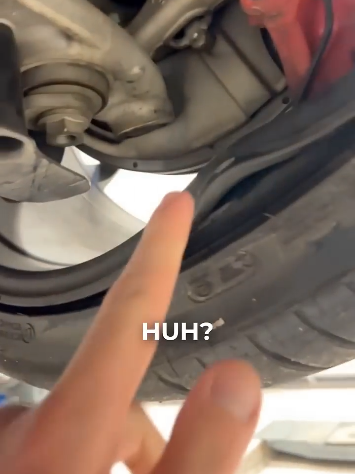 Customer States They Drove Over A Bolt #justrolledin #customerstates #mechanic #mechaniclife