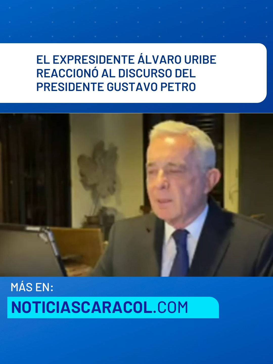 El expresidente Álvaro Uribe Vélez se refirió a las marchas de hoy, 1 de mayo, y reaccionó al discurso del presidente Gustavo Petro: 