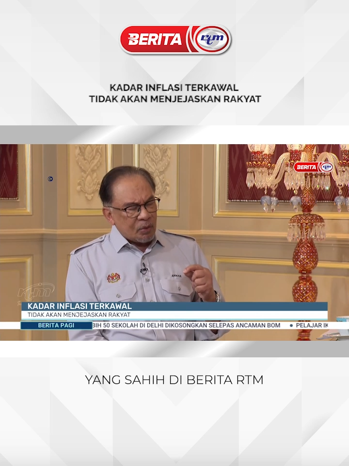 KADAR INFLASI TERKAWAL TIDAK AKAN MENJEJASKAN RAKYAT                    #beritartm #rtm #trendingnewsmalaysia #viralvideos #fyp #beritaditiktok