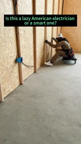 Is this a very lazy American electrician?#electrician #electrictools #fyp #tools #stripwire #wirestrip #wirestripper #wiretwisting #wiretwister #twistwire #tiktok 