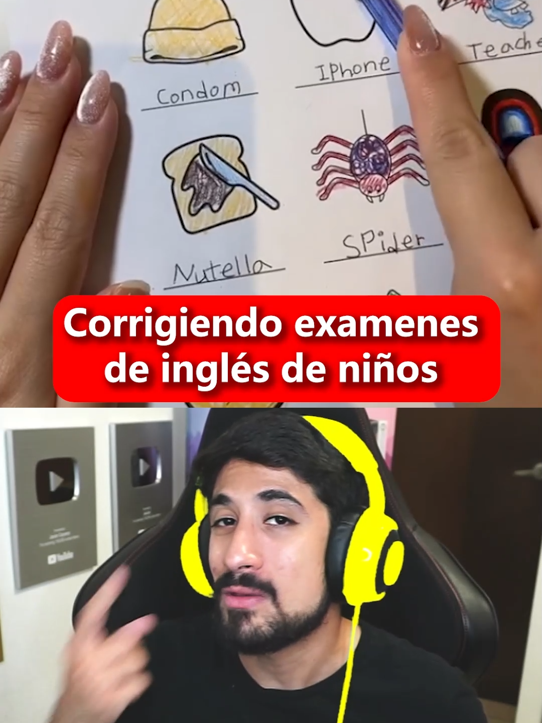 Corrigiendo examenes de inglés de niños #curiosidades #humor #comico