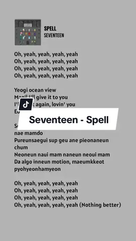 #seventeen #spell #lyrics #song 