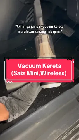 Vacuum kereta ni bukan setakat murah tapi bersaiz mini dan ringan sahaja, selain tu vacuum kereta ni juga wireless iaitu tanpa wayar senang nak guna dimana sahaja. #vacuumkereta #vacuumcleaner #vacuummini #wirelessvacuumcleaner #vacuumcleanermurah #fyp 