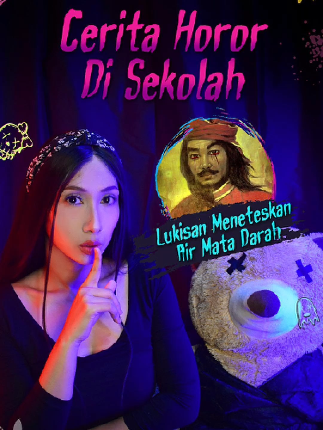 Cerita HOROR Di Sekolah: Lukisan Menangis DARAH #horror #horrorstory  @tria_artstari 