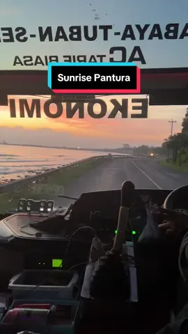 best view jalur Pantura, tebak ada dimana?? #sunrise #pantura #jayautama #busmania 