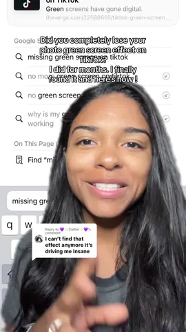 Replying to @💜✨Caitlin✨💜 #greenscreen #greenscreenvideo I had to get to the bottom of my missing GSE and so glad I did #creator #tiktoktutorials #LearnOnTikTok 