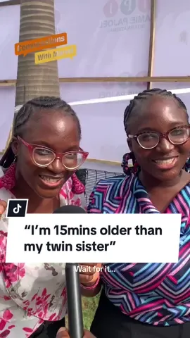 “I senior my sister with 15mins” 😂 What do you think?  . . . . #conversationswithmarvel #twins #twinsisters #s3thygr33n #futostudents #portharcourt #hotr #xyzbca 