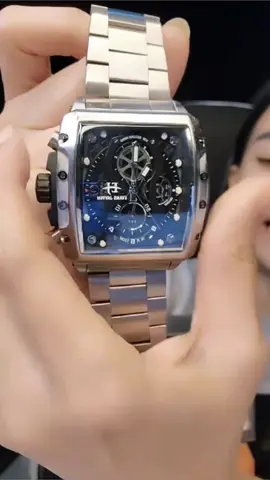 DISKON Buy 1 Get 1 jam tangan! Evans Jayden Jam Tangan Pria 9550 Rantai Stainless Steel Kaca Sapphire Chronograph Water Resistant 10 ATM Watches