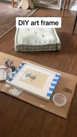 I’m not typically a DIY girly, but I couldn’t find a frame for this art print so I took matters into my own hands 👩🏾‍🎨 I’ll be sharing part 2 soon!  #pregnancyjourney #nesting #diyart #ikeahack #momsontiktok 