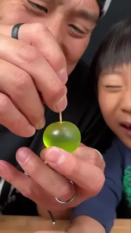 Popping green grape jelly! - got these in Japan #funny #foryou