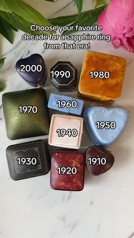 Sapphires in all kinds of colors in #100years of rings! #mjvjewelry #vintagejewelry 