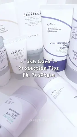Sun Care Protection Tips ☀️🧴👒 ft. @YesStyle / @YesStyleInfluencers | Use Rewards Code BSY7080 on YesStyle | #fyp #foryou #foryoupage #fypage #yesstyle #yssuncaretips #sunprotection #sunscreen #isntree #skin1004 #yesstylesunscreen #yesstyleinfluencers #yesstylereview #yesstyleinfluencer #Summer #beauty #BeautyTok #bsyslife #viral #beautyhacks #beautytips #koreanskincare #kbeauty #kbeautyskincare #skincaretips #koreanskincareproducts #skincareroutine 
