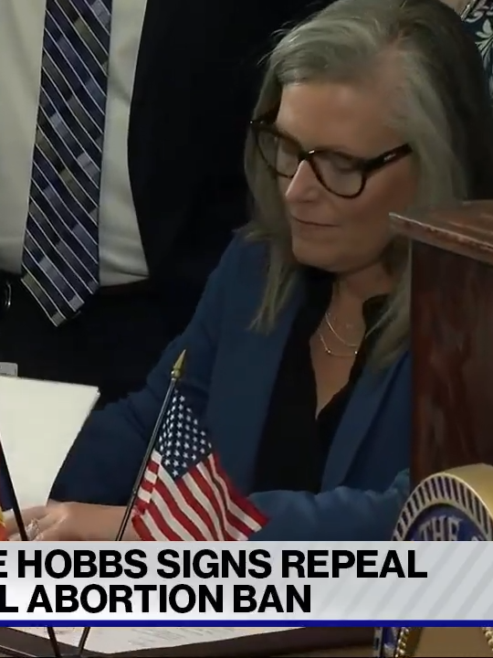Arizona Gov. Katie Hobbs signs repeal of 1864 near-total abortion ban, adding, 