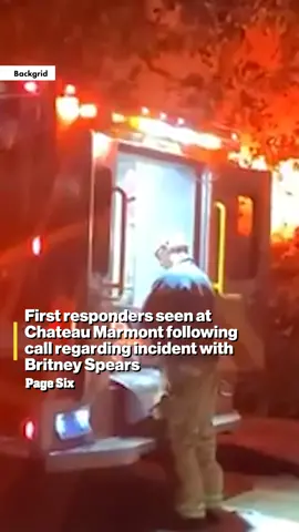 First responders seen at Chateau Marmont following call regarding incident with #BritneySpears. More details in our bio.