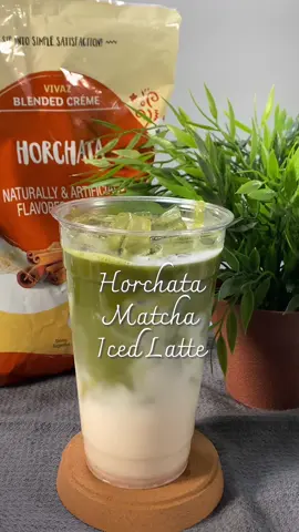 Make yourself an Horchata Matcha Iced Latte! Great for the summer 😁👌 @kerryfoodservice #horchata #matcha 