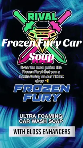 Frozen Fury car foam is awesome for washing and giving you that gentle PH neutral wash for your vehicle. It’s so good that even the local police love it. Get yours now on the tiktok shop #detailing #carcare #soap #cars #fyp #fypシ 