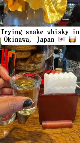 Habushu (ハブ酒) is an awamori-based liqueur made in Okinawa, Japan. Other common names include Habu Sake or Okinawan Snake Wine. Habushu is named after the habu snake, Trimeresurus flavoviridis, which belongs to the pit viper subfamily of vipers, and is closely related to the rattlesnake and copperhead. #okinawa #japan #lightwavetoearth 