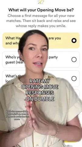 Opening Moves are perfect if you’re new to dating like me and don’t always know what to say 😂 they start the conversation and make it way more interesting! Loving the new @Bumble 😍 #ad #dating  #datingadvice #fyp #single #singlelife #datingtips #dates 