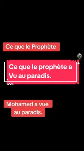 Ce que notre Prophète psl a vu au paradis #allah #islam #vue #myfollwers #islamic_video #following #like #histoire #like 