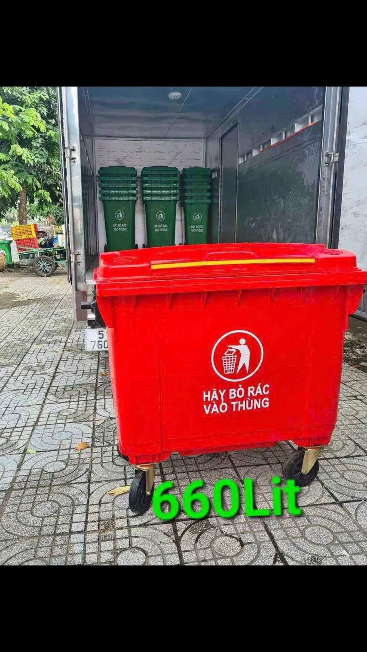 Thùng rác 660lit