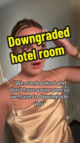 When this is the room, they downgraded you to… This video I show you the hotel room that I got downgraded to because the hotel I booked overbooked the room I had purchased. Would you stay here?  #hotelroom #hotelstay #travelstories 