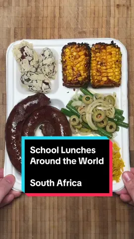 School Lunches Around the World | South Africa #south #africa #school #lunch #food #southafrican #boerewors #yellowrice 