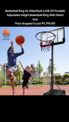 #Basketball Ring for Kids/Adult 6.5/8.2ft Portable Adjustable Height Basketball Ring With Stand toys Price dropped to just ₱1,790.00!