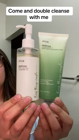 Double Cleasning time! My skin definitely needed a double cleanse, shout out to Anua for my cleansing oil and foam my face thanks you! #skincare #skincareroutine #koreanskincare #cleansingoil #facewash #kbeauty #face #cleangirl #anua 