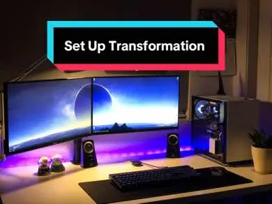 You need these if you game or work at your computer alot! Cleaned up my set up immensely! #gaming #monitor #desk #GamingSetup #pc #monitormount #dualscreen  