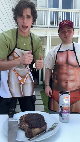 We arent naked btw tiktok these are aprons @Jake Shane @CelsiusOfficial #celsiusbrandpartner 