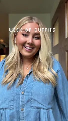 WEEK OF OUTFITS 🫶🏼 #OOTD #work #plussize #fyp #foryoupage #Summer #haul #outfits #shopping #freepeople #abercrombie #target #amazon #Love #tiktok 