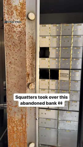 Squatters took over this abandoned bank 😳